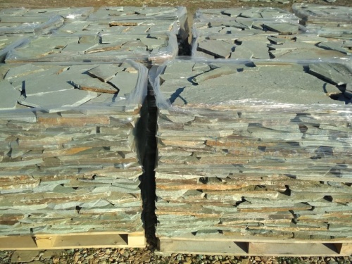 Плитняк златолит зелёный для цоколя, отмостки купить в Новой Ляле